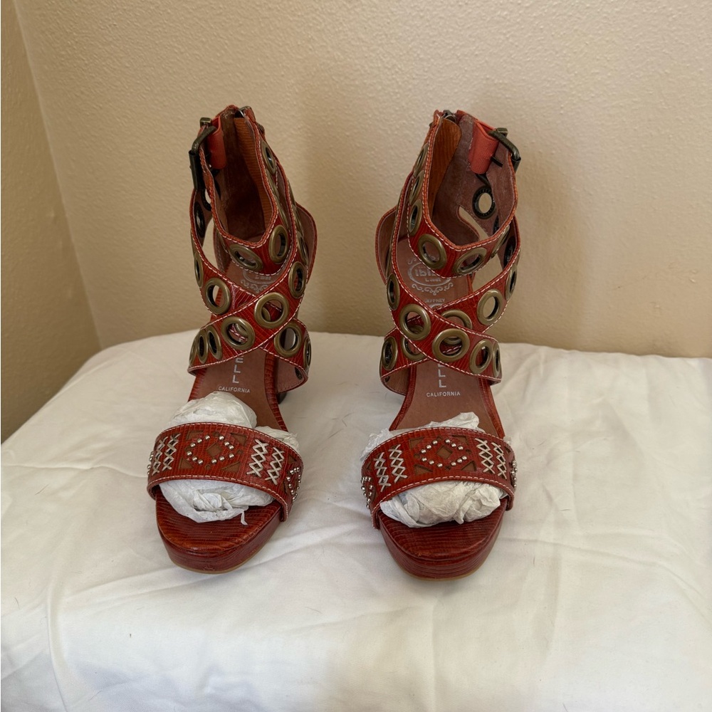 Wood block heel sandals